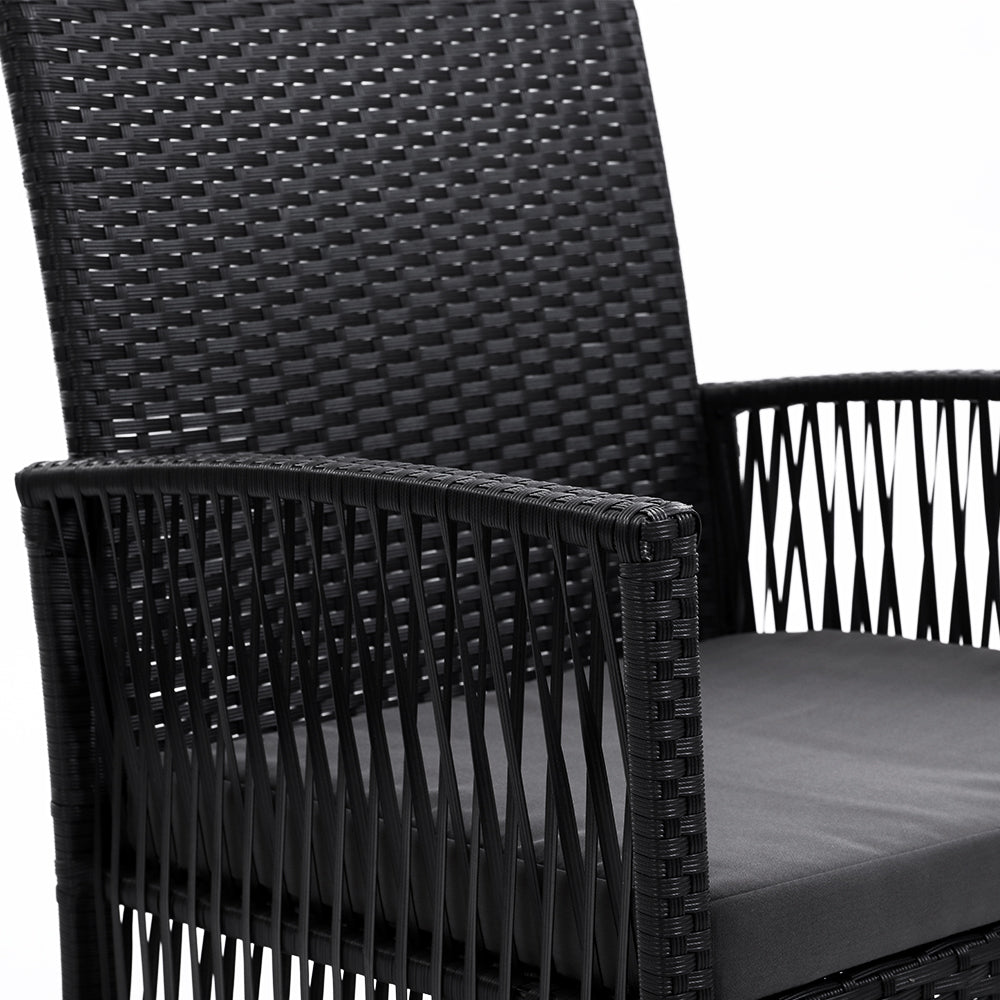 Armadale Luxury Set of 2 Bistro Chairs - Black